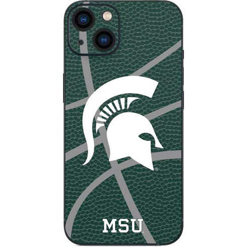 Michigan State University Green Basketball iPhone 15 Plus Skin