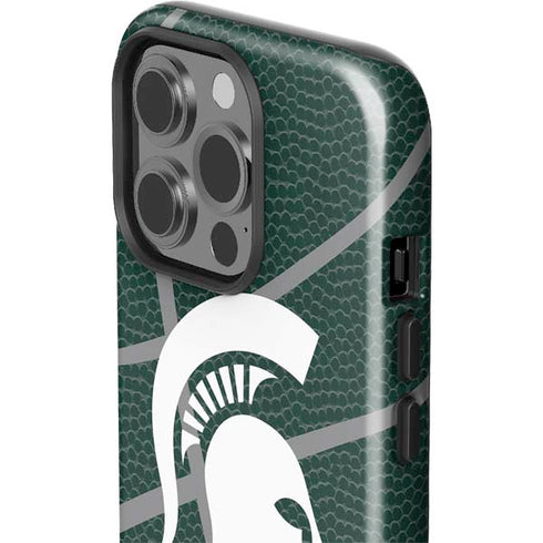 Michigan State University Green Basketball iPhone 14 Pro Impact Case