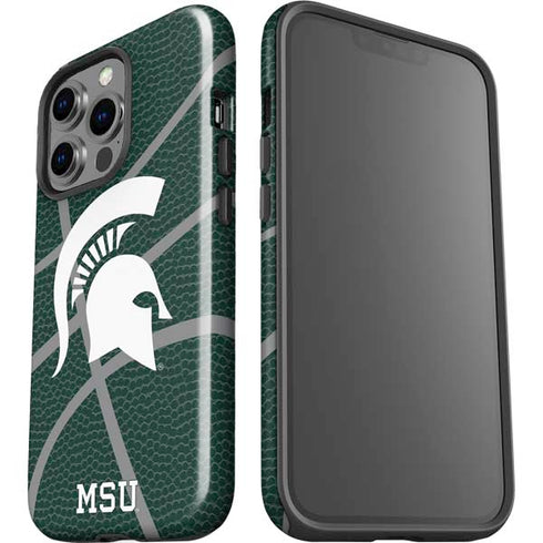Michigan State University Green Basketball iPhone 14 Pro Impact Case