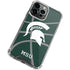 Michigan State University Green Basketball iPhone 15 Pro Max Clear Case
