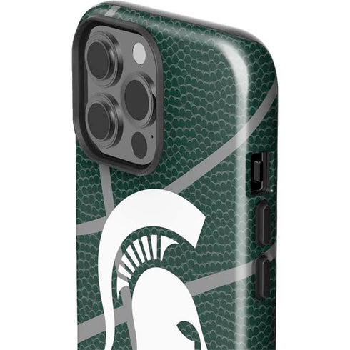 Michigan State University Green Basketball iPhone 15 Pro Max Impact Case