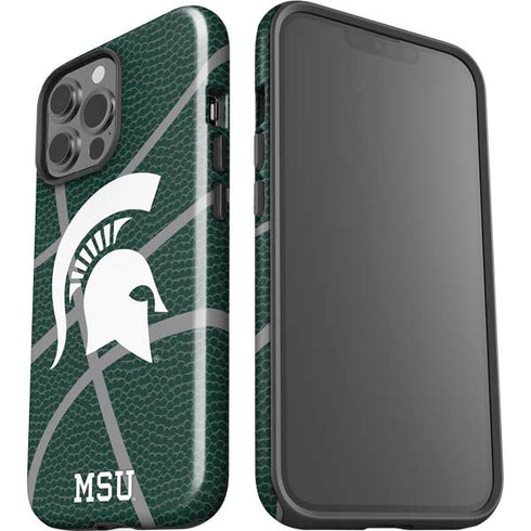 Michigan State University Green Basketball iPhone 15 Pro Max Impact Case