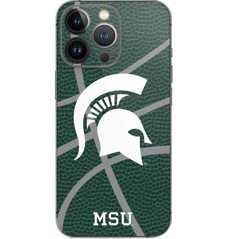 Michigan State University Green Basketball iPhone 14 Pro Skin