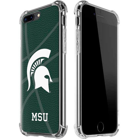Michigan State University Green Basketball iPhone 7/8 Plus Clear Case