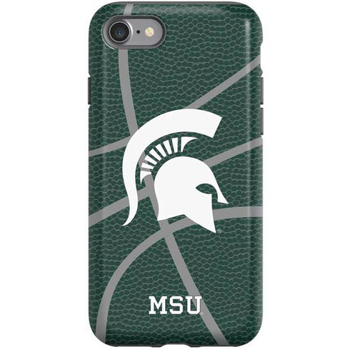 Michigan State University Green Basketball iPhone SE (2nd & 3rd Gen) Pro Case