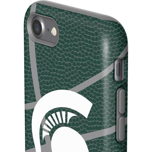 Michigan State University Green Basketball iPhone SE (2nd & 3rd Gen) Pro Case