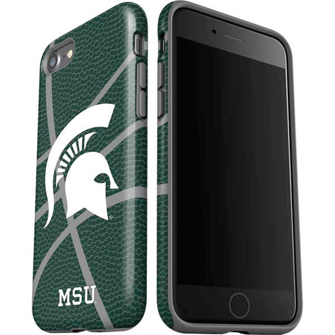 Michigan State University Green Basketball iPhone SE (2nd & 3rd Gen) Pro Case