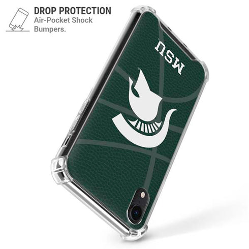 Michigan State University Green Basketball iPhone XR Clear Case