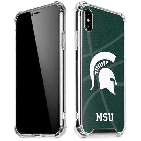 Michigan State University Green Basketball iPhone XS Max Clear Case