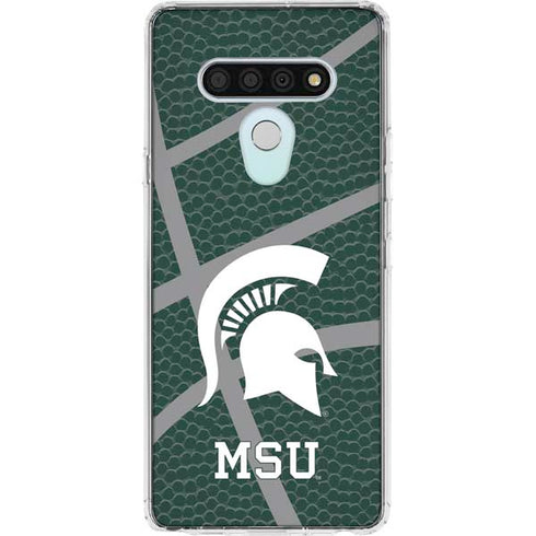 Michigan State University Green Basketball LG Stylo 6 Clear Case