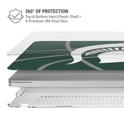 Michigan State University Green Basketball MacBook Air 13in M1 (2021) Case plus Skin