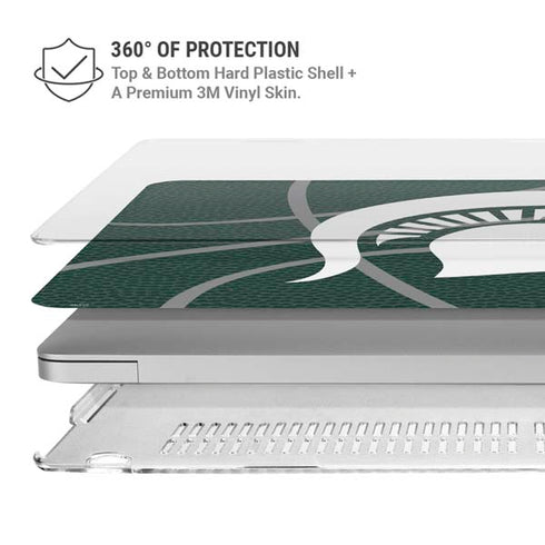 Michigan State University Green Basketball MacBook Air 15in (2023-2025) Case plus Skin