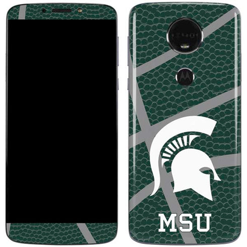 Michigan State University Green Basketball Moto E5 Plus Skin