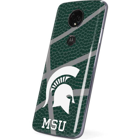 Michigan State University Green Basketball Moto E5 Plus Skin