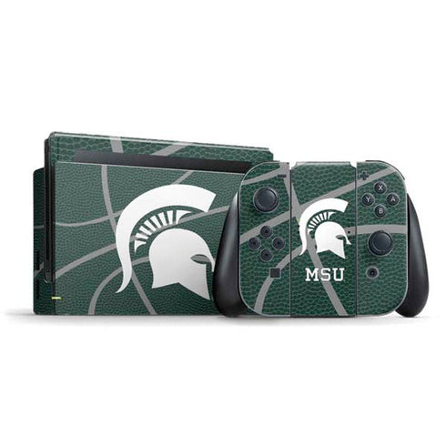 Michigan State University Green Basketball Nintendo Switch Bundle Skin