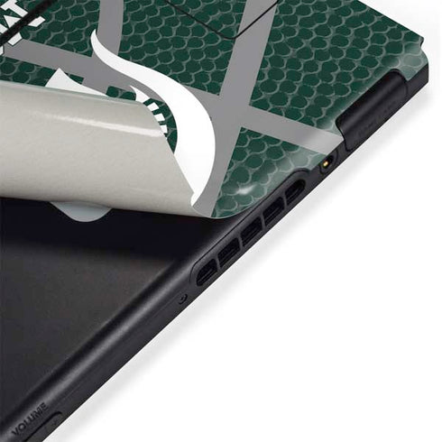 Michigan State University Green Basketball Nintendo Switch Bundle Skin