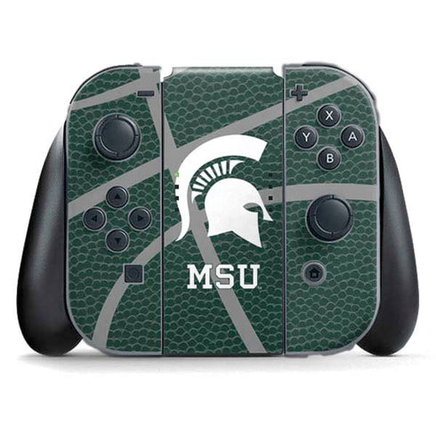 Michigan State University Green Basketball Nintendo Switch (2017-2021) Joy-Con Controller Skin