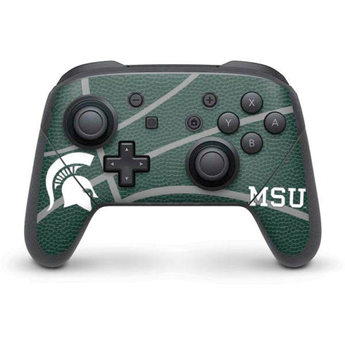 Michigan State University Green Basketball Nintendo Switch Pro Controller Skin