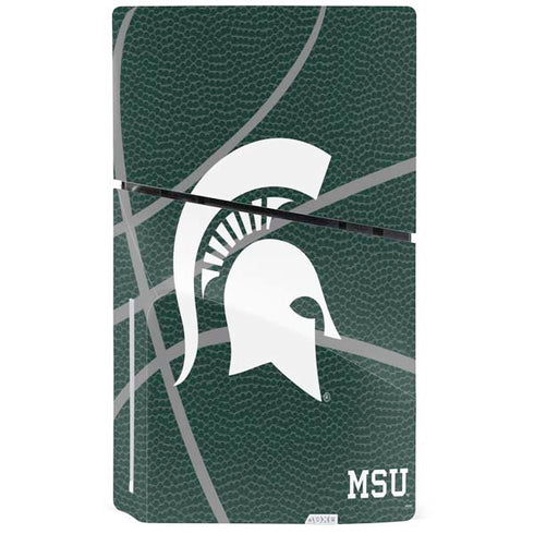 Michigan State University Green Basketball PS5 Slim Disk Console Skin