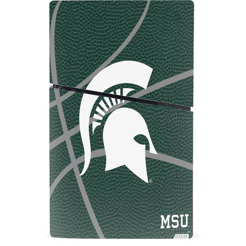 Michigan State University Green Basketball PS5 Slim Digital Edition Bundle Skin
