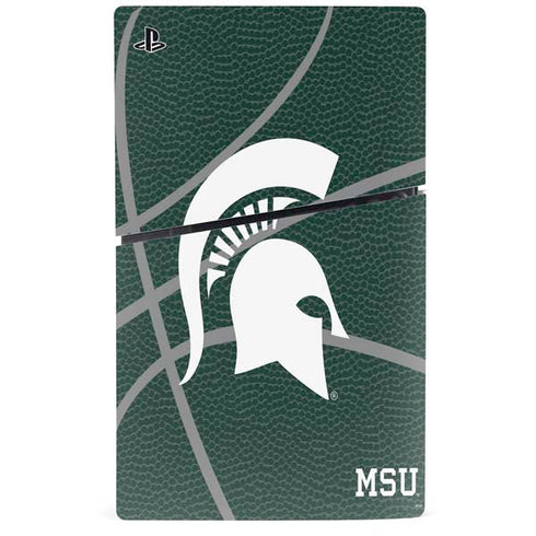 Michigan State University Green Basketball PS5 Slim Digital Edition Console Skin
