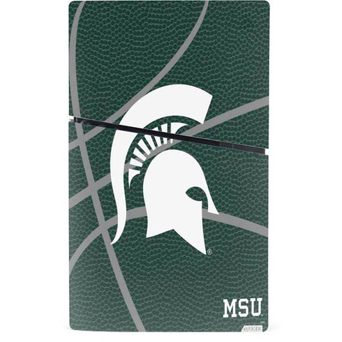 Michigan State University Green Basketball PS5 Slim Digital Edition Console Skin