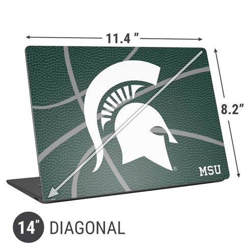 Michigan State University Green Basketball Universal Laptop 14in (11.4 x 8.2in) Skin