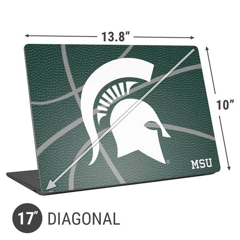 Michigan State University Green Basketball Universal Laptop 17in (13.8 x 10in) Skin