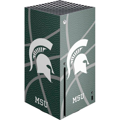 Michigan State University Green Basketball Xbox Series X Console Skin