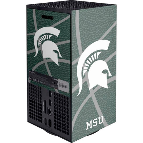 Michigan State University Green Basketball Xbox Series X Console Skin