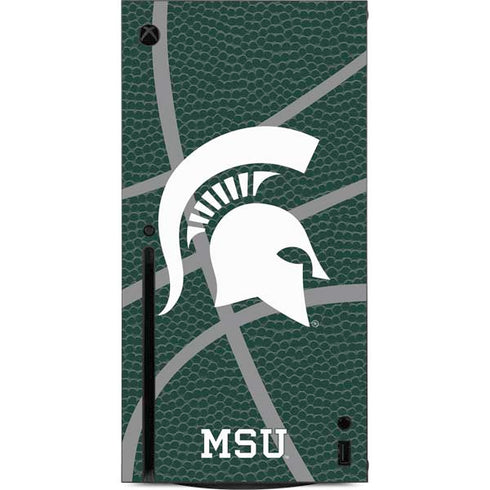 Michigan State University Green Basketball Xbox Series X Console Skin