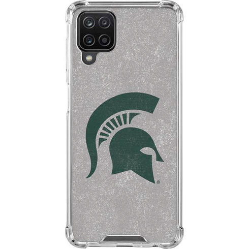 Michigan State University Grey Spartans Logo Galaxy A12 Clear Case