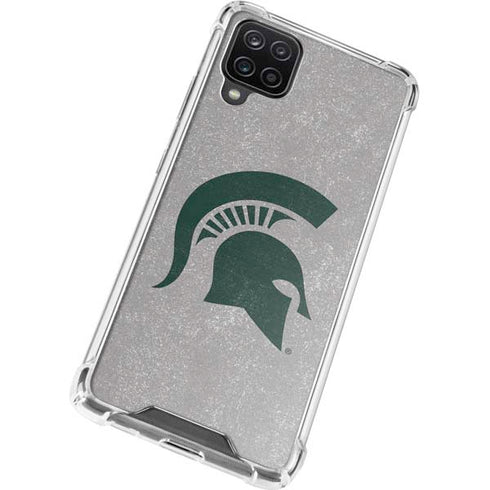 Michigan State University Grey Spartans Logo Galaxy A12 Clear Case