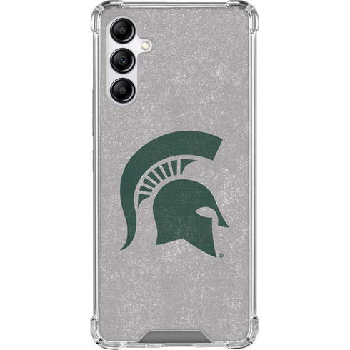 Michigan State University Grey Spartans Logo Galaxy A14 5G Clear Case