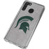 Michigan State University Grey Spartans Logo Galaxy A21 Clear Case