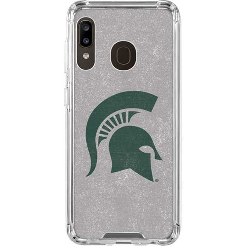 Michigan State University Grey Spartans Logo Galaxy A30 Clear Case