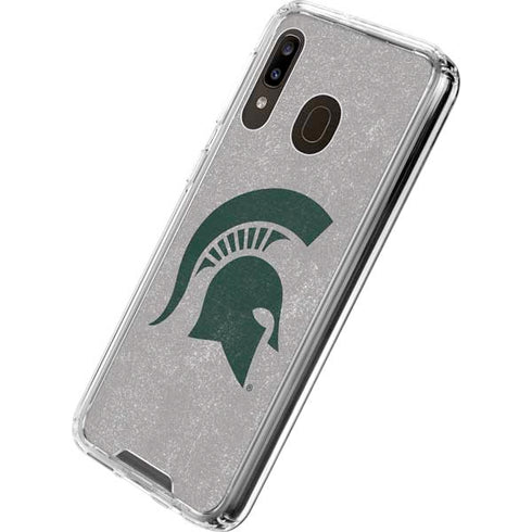 Michigan State University Grey Spartans Logo Galaxy A30 Clear Case