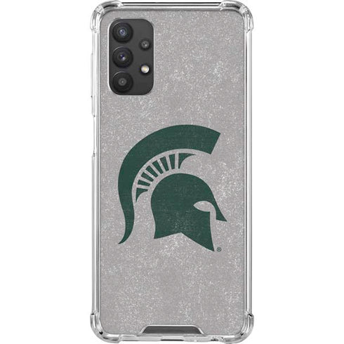 Michigan State University Grey Spartans Logo Galaxy A32 5G Clear Case