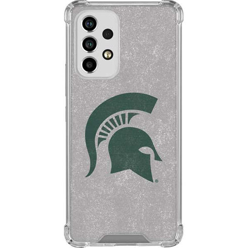 Michigan State University Grey Spartans Logo Galaxy A53 5G Clear Case