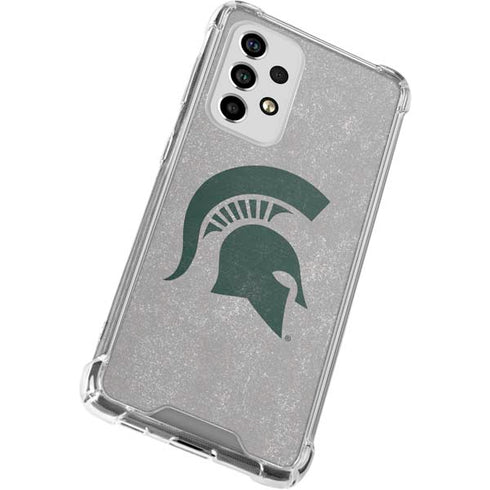 Michigan State University Grey Spartans Logo Galaxy A53 5G Clear Case