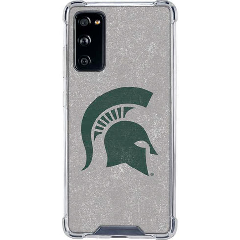 Michigan State University Grey Spartans Logo Galaxy S20 FE Clear Case