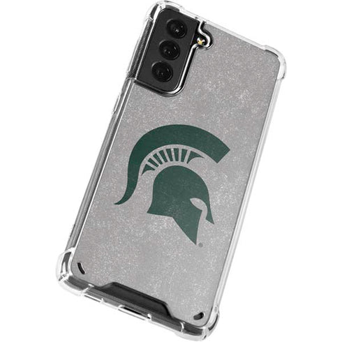 Michigan State University Grey Spartans Logo Galaxy S21 5G Clear Case