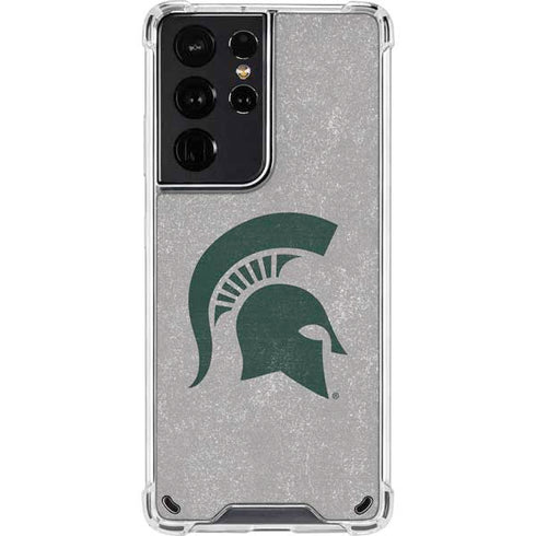 Michigan State University Grey Spartans Logo Galaxy S21 Ultra 5G Clear Case