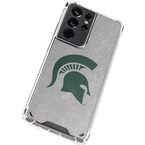 Michigan State University Grey Spartans Logo Galaxy S21 Ultra 5G Clear Case