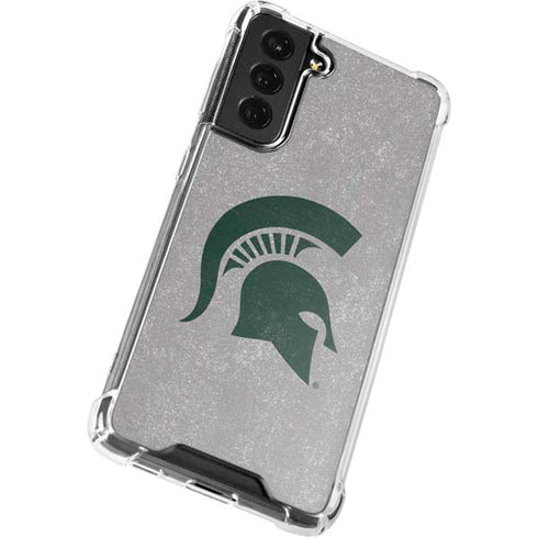 Michigan State University Grey Spartans Logo Galaxy S22 Clear Case