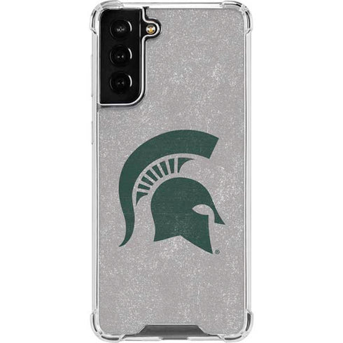 Michigan State University Grey Spartans Logo Galaxy S22 Plus Clear Case