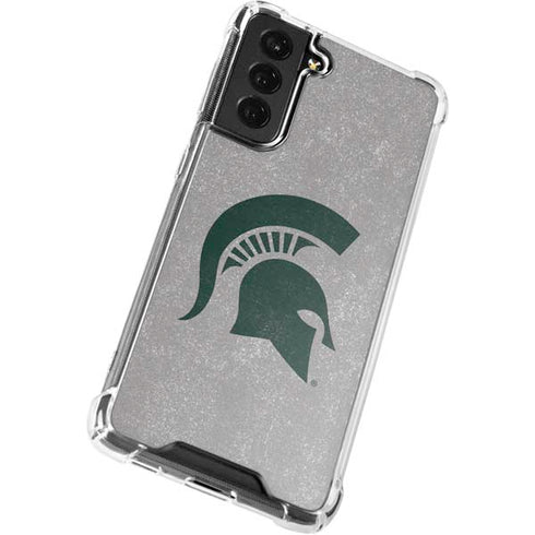 Michigan State University Grey Spartans Logo Galaxy S22 Plus Clear Case