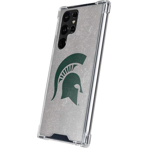 Michigan State University Grey Spartans Logo Galaxy S22 Ultra Clear Case