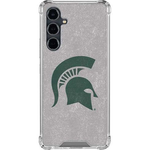 Michigan State University Grey Spartans Logo Galaxy S23 FE Clear Case