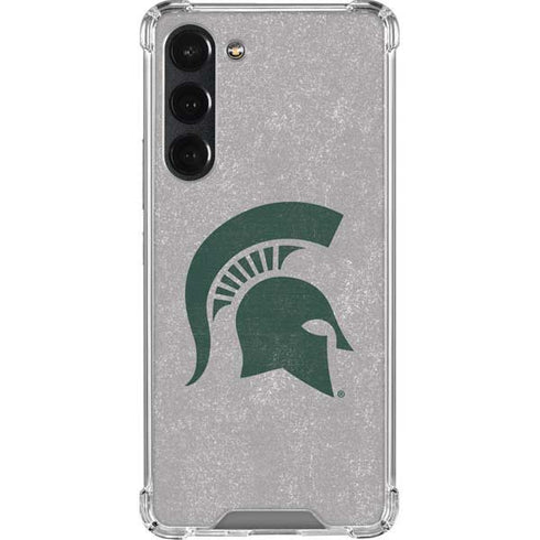 Michigan State University Grey Spartans Logo Galaxy S23 Plus Clear Case